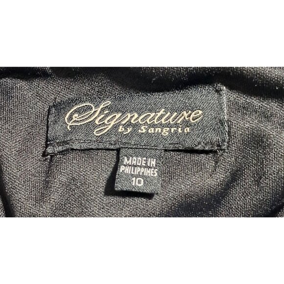 Signature By Sangria Halter Black & Purple Paisley Handkerchief Hem Dress Size 1 - Picture 2 of 10